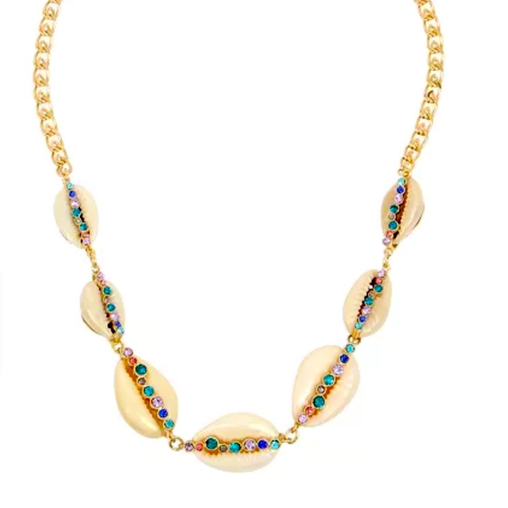 Betsey Johnson Festival Mermaid Shell Necklace. New!